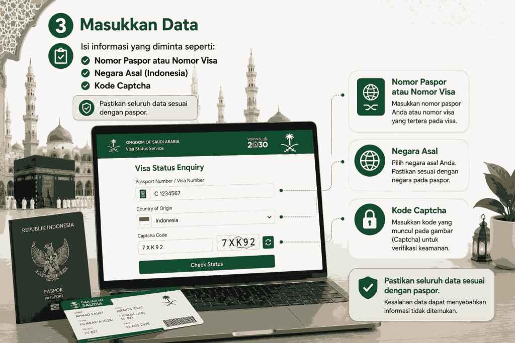 Nomor Paspor atau Nomor Visa